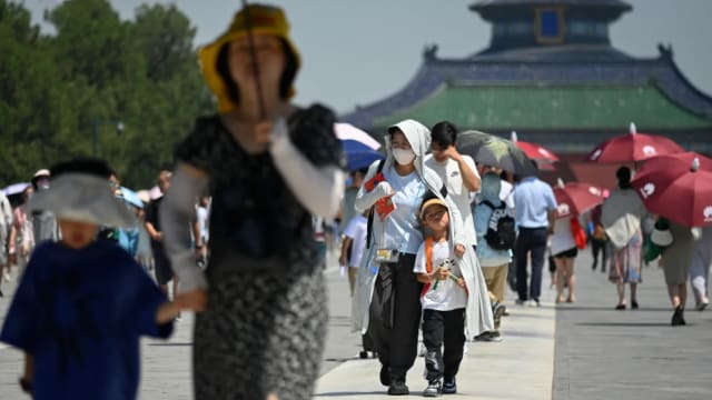 中国北部和中部地区气温达40度以上 当局发布高温预警