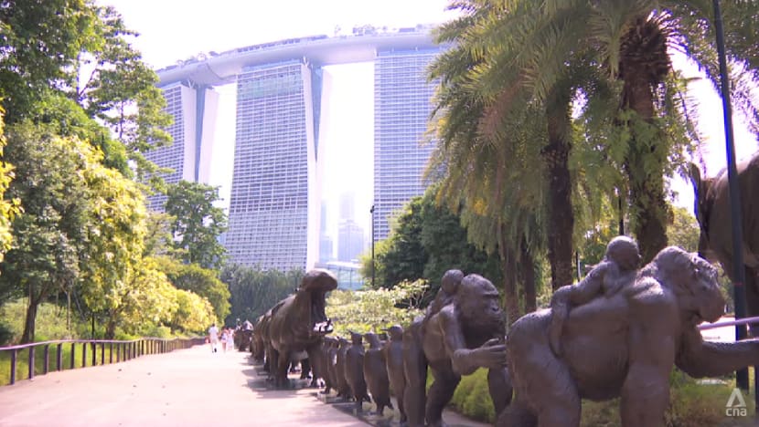 World's longest sculpture arrives at Gardens by the Bay to raise awareness of wildlife conservation