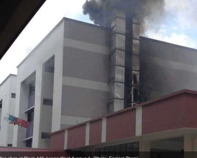 Fire breaks out at Jurong West coffee shop