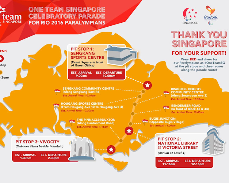 Singapore's Paralympians feted with celebratory parade