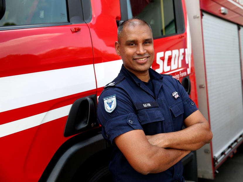 Amid the intense heat, Major Navin Balakrishnan, 37, who is the commander of Bukit Batok Fire Station, walked right towards two “bullet” tanks, containing 120 tonnes of flammable liquefied petroleum gas (LPG).