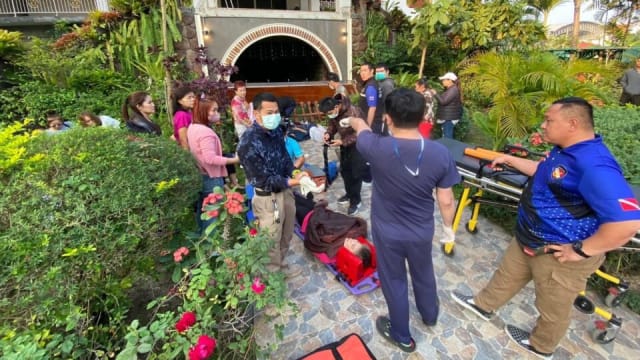 清迈度假村阳台坍塌 13人受伤送院