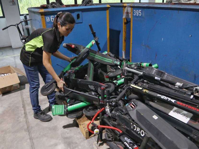 The personal mobility devices collected by local e-waste recycling company Virogreen come in all shapes and sizes.