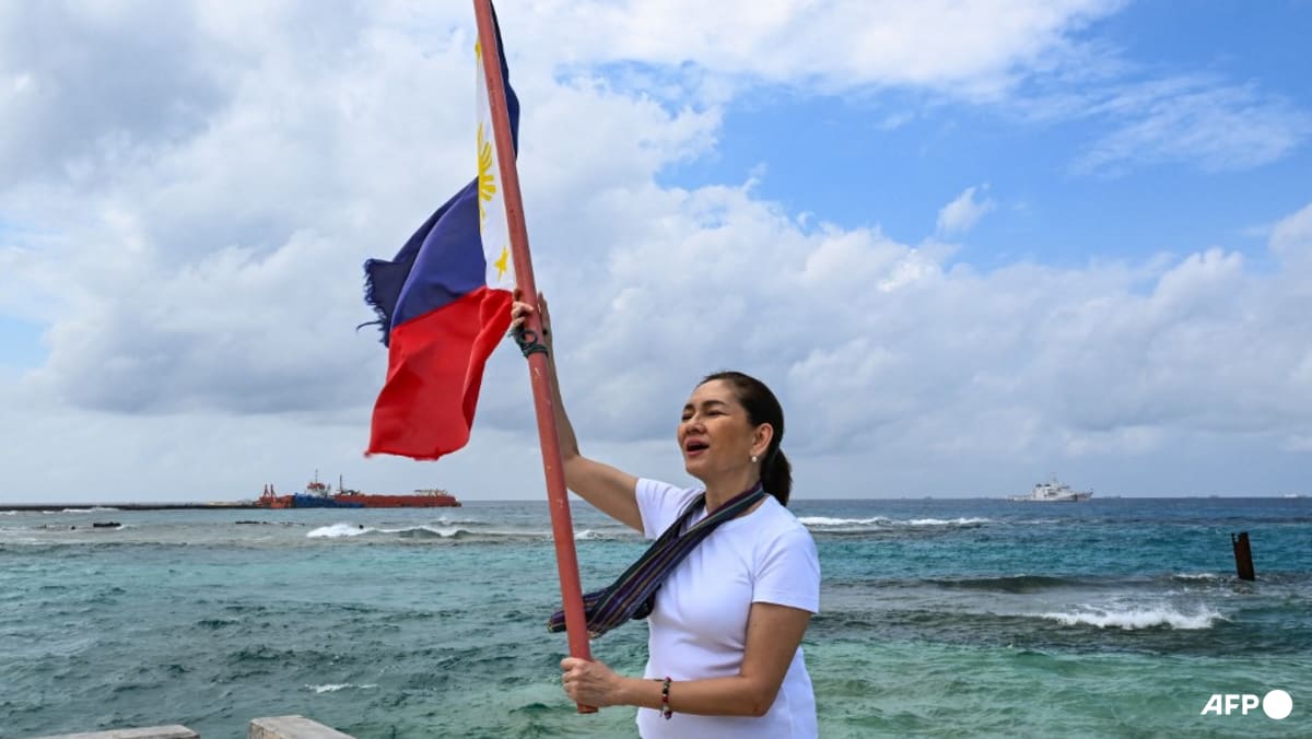 Philippine senator calls out China in visit to disputed island