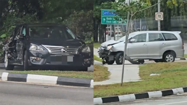 裕廊贲耐路发生车祸 警方：两名司机正助查