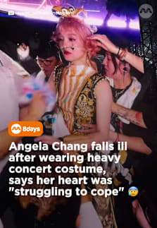 The Taiwanese singer was given oxygen, but returned to the stage minutes later to finish the concert. #8dayssgAsianEnt #8dayssg #angelachang #healthscare #mandopop 