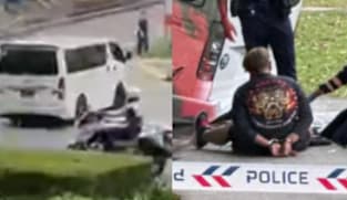 Polis trafik cedera semasa kejar van di Choa Chu Kang; pemandu diberkas