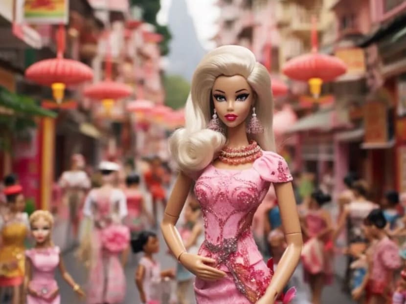 Buzzfeed's AI-generated image of Barbie representing Singapore. 