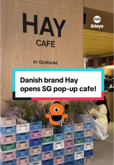 Going cafe-hopping this long weekend? There’s a new spot to check out — Danish furniture brand Hay has opened a pop-up cafe at Grafunkt! #8dayseatcafe #8dayseat #cafes #sgcafe #matcha #hay #haycafe #tiktoksg #fyp #singapore 