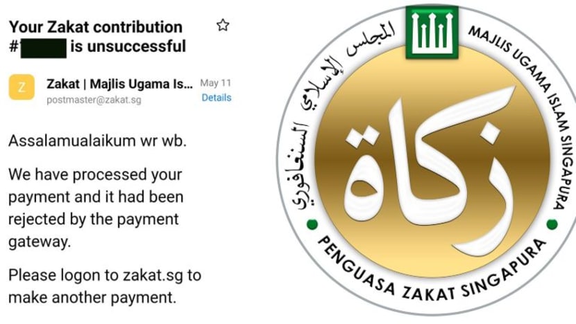 Terkejut terima emel gagal bayar zakat melalui zakat.sg; sila abaikannya, kata MUIS