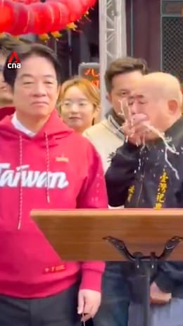 Taiwan President Lai Ching-te splashed with vomit after official falls ill