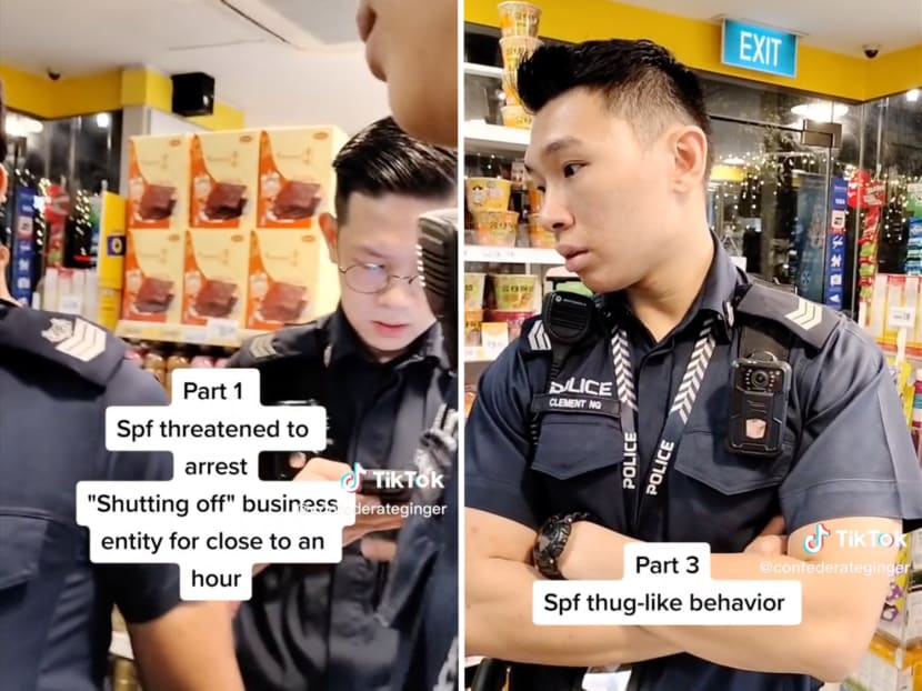 A Cheers staff has gone viral on TikTok for his uncooperative behaviour in an altercation with the police at a Lau Pa Sat outlet on Sunday (Jan 1).
