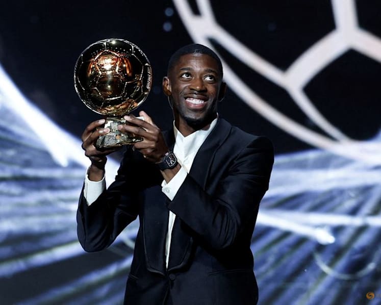 Eye on the prize: Dembele rejoices in Ballon d’Or glory