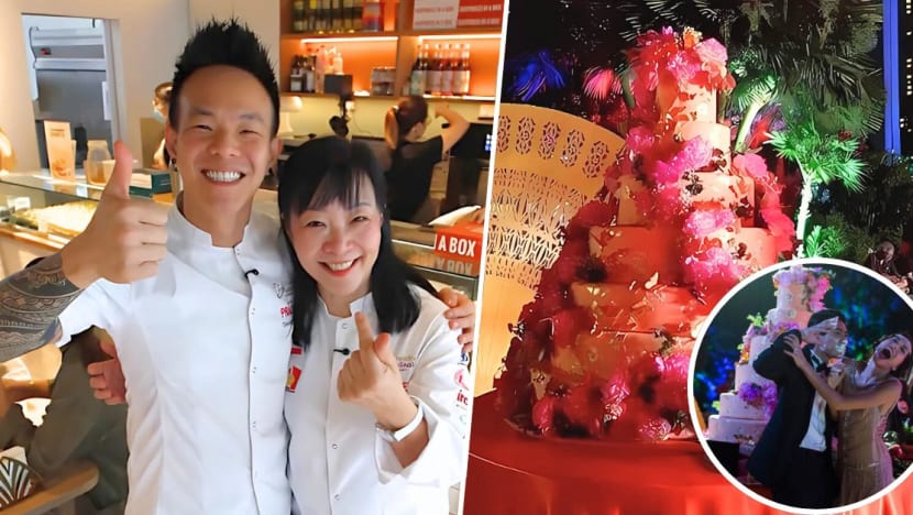 Ex-JC Teacher Who Grew Up In 1-Room HDB Flat Baked ‘Crazy Rich Asians’ Wedding Cake 