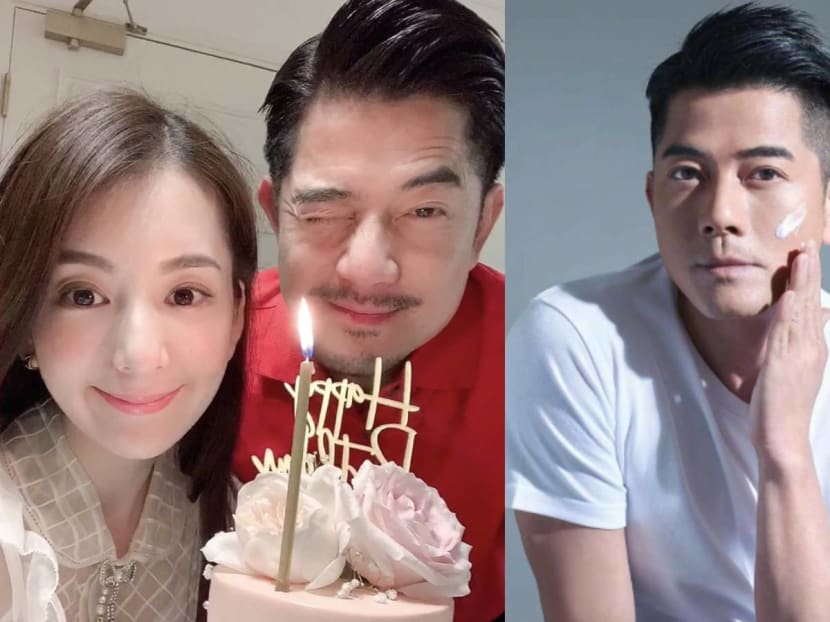 Sadly, the couple had to spend the day apart as Moka is now in Shanghai with their two daughters, while Aaron is in Hongkong.