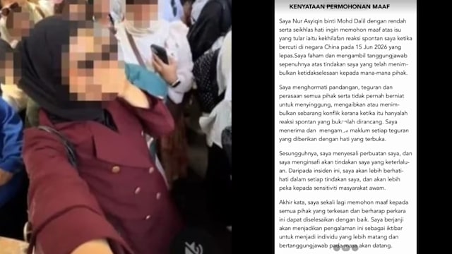 中国旅游时发“好臭”视频 马国女子公开道歉