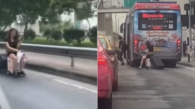 旅客骑电动行李上马路引议 泰警：已构成妨碍交通罪