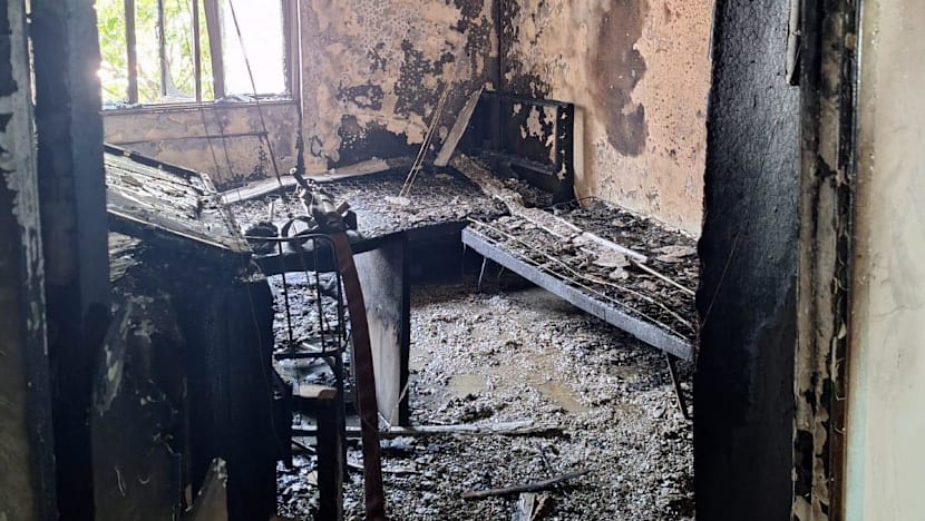 Two children taken to hospital after fire at Yishun flat, 50 residents evacuated