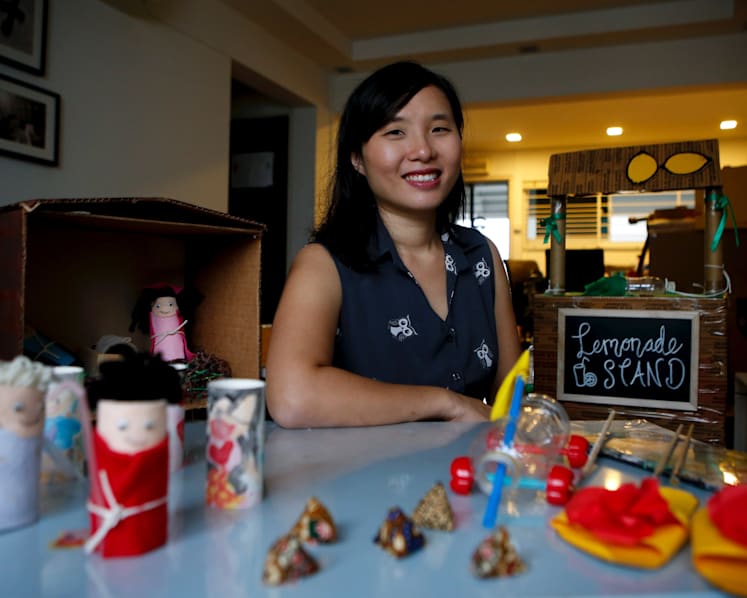 Singaporean mother turns everyday household items into toys for her children