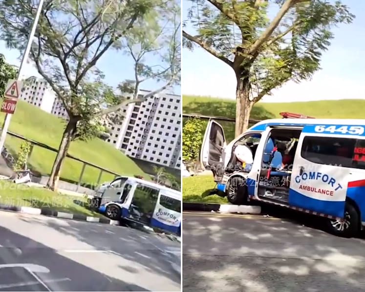 60-year-old ambulance driver dies after crashing into tree along Sengkang East Road