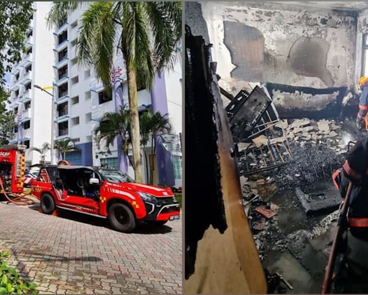 Resident taken to hospital after fire at Rivervale Drive flat in Sengkang
