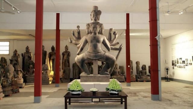 经逾五年修复 柬埔寨具千年历史湿婆舞王像揭幕亮相