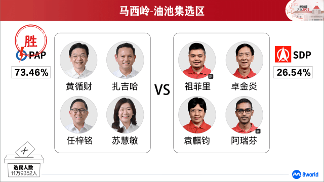 【GE2025】马西岭-油池集选区：人民行动党胜出