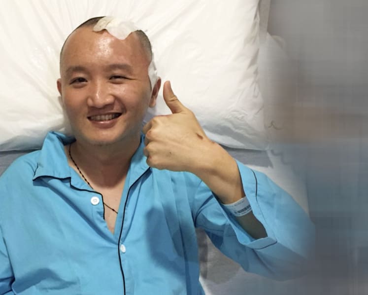 A motorcycle accident left him with aphasia. He’s now fighting to regain his speech