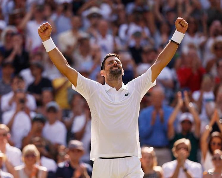 Dashing Djokovic matches Federer with 105th Wimbledon match win