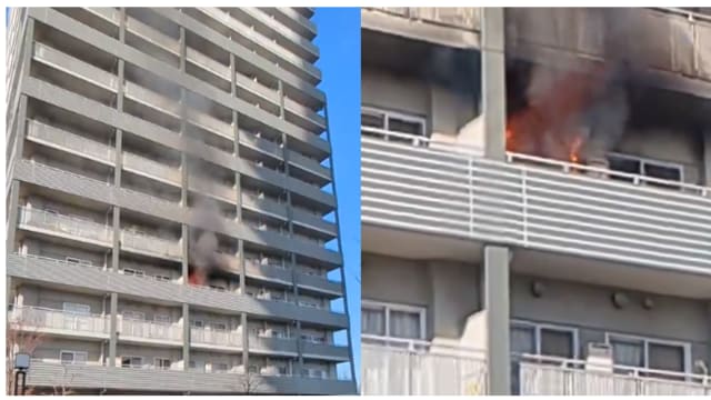 东京39层大楼失火 两人逃生不及躲阳台