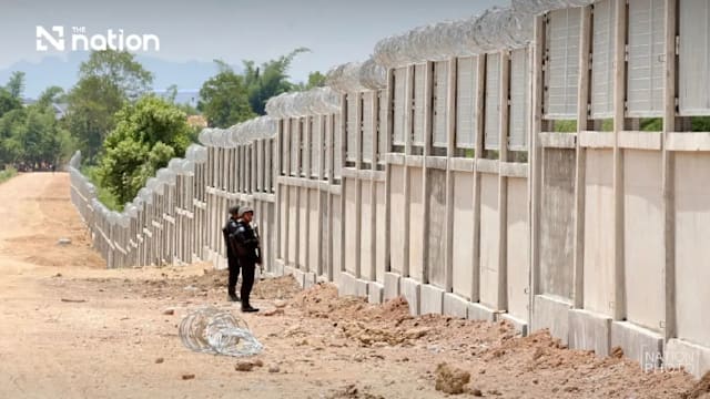 泰柬边境首段防弹围栏建成 本月底全线完工