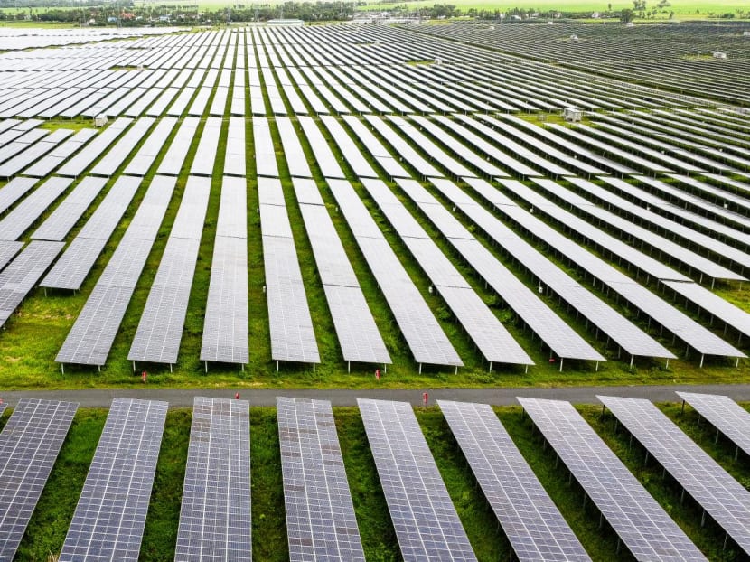 Solar panels at Sao Mai solar energy plant in An Giang province, Vietnam on Sept 25, 2022.