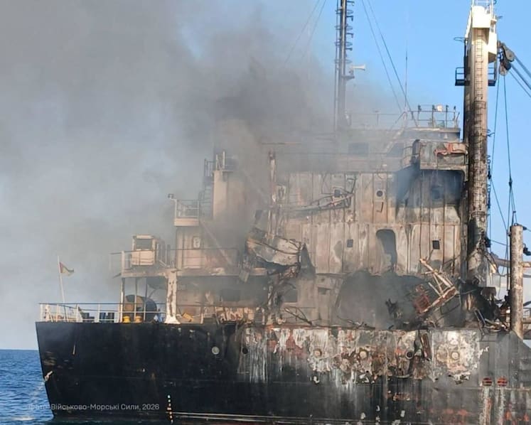 Russian attack on corn ship off Ukraine's Odesa kills 10
