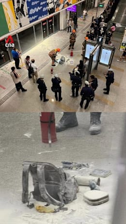 Power bank emits smoke at Buangkok MRT station