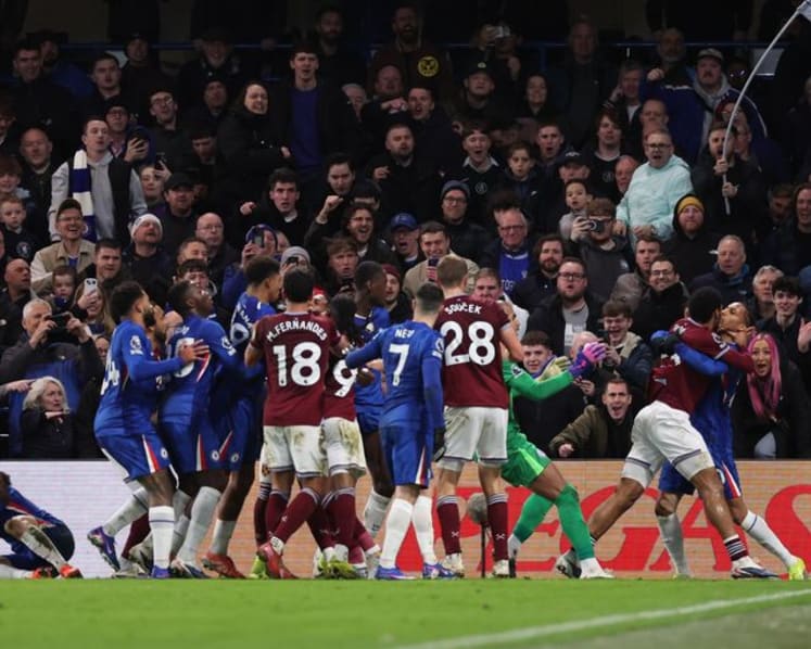 Chelsea and West Ham fined heavily for mass brawl at end of London derby