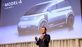 Foxconn showcases 'Model A' electric vehicle at tech day event