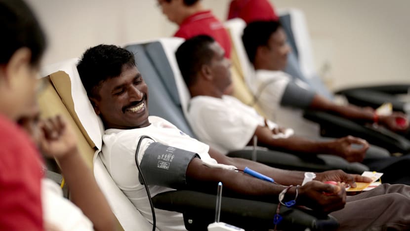 More than 100 foreign workers come together to donate blood
