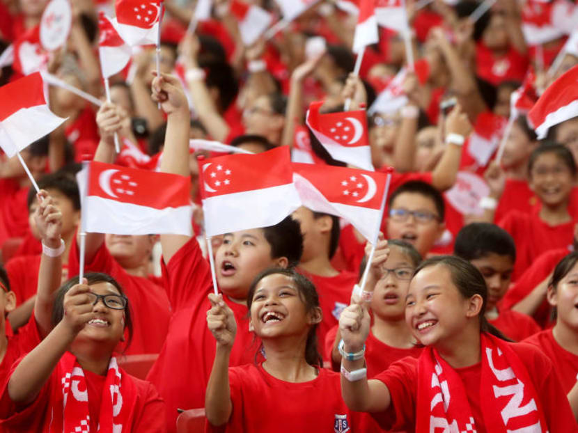 A waste to see handheld Singapore flags discarded after celebrations