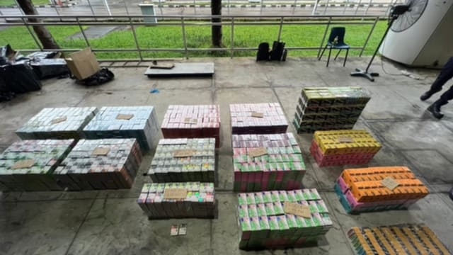 走私嫌犯在冷冻鸡块货柜藏近3万电子烟产品 企图入境我国