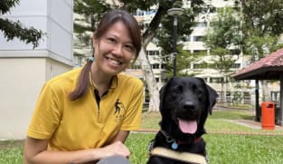She trains guide dogs in Singapore so blind people can get around independently and confidently