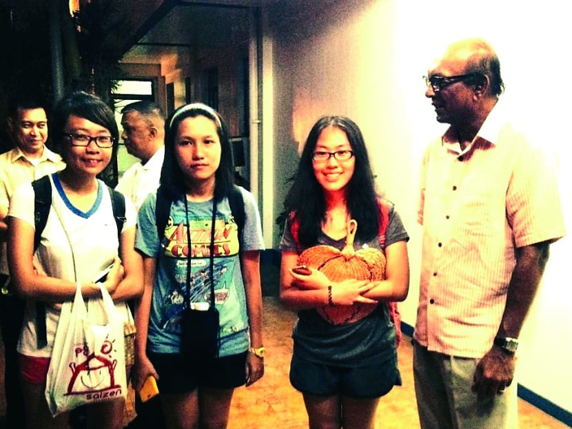 Three Singaporean students, (from left) Eileen Heng, Alyssa Chee and Vanessa Chong, lost contact with their families after Typhoon Haiyan ravaged the Philippine city of Tacloban where they were on a placement project through their Australian university. They were found safe and well yesterday.