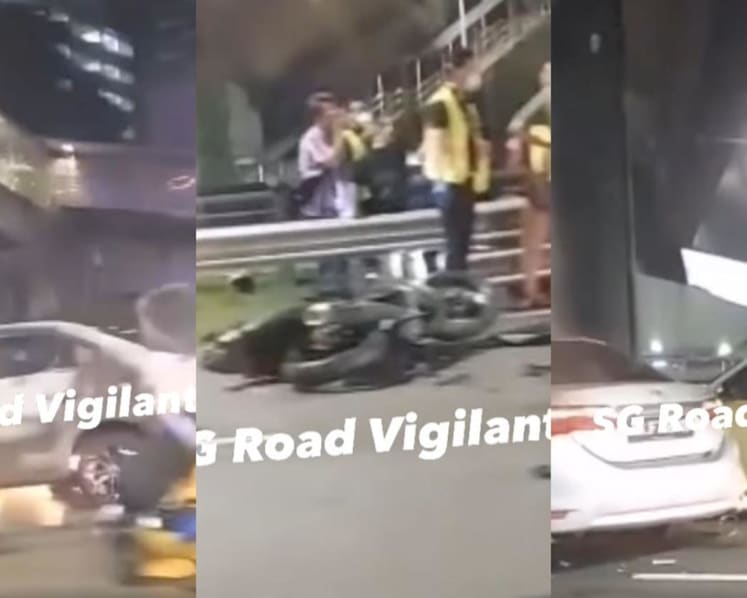 Five people taken to hospital after six-vehicle crash along PIE