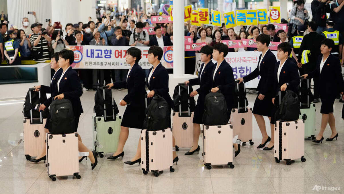 North Korean women footballers land in South Korea ahead of rare match