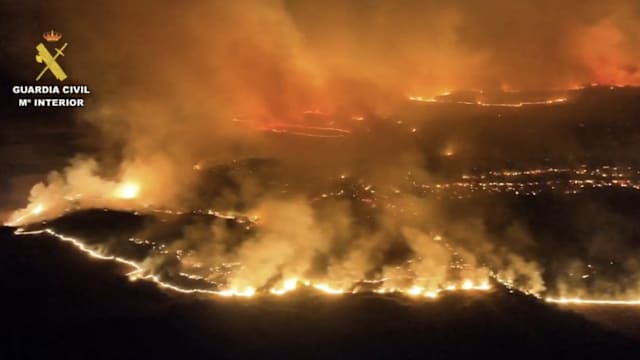 西班牙林火持续延烧 2万公顷土地化灰烬