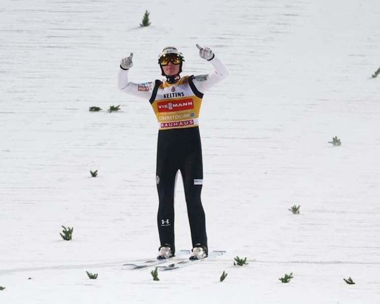 Ski Jumping- Slovenia's Prevc sets pace in Four Hills with Oberstdorf victory