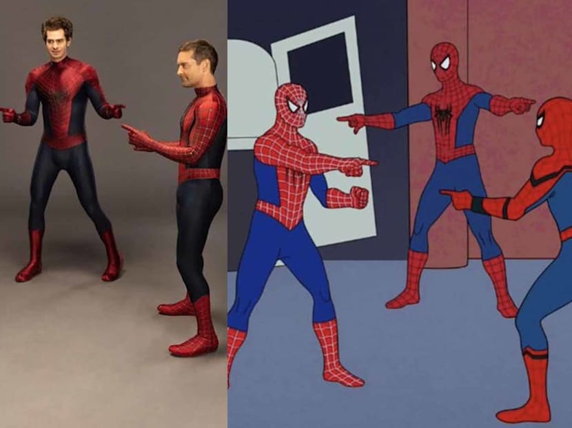 Tom Holland, Andrew Garfield & Tobey Maguire Recreate Spider-Man Meme For No Way Home&rsquo;s Digital Release 