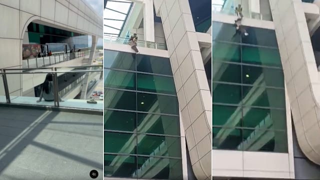 吉隆坡机场保安劝阻时失足 女子高处坠落伤势未明