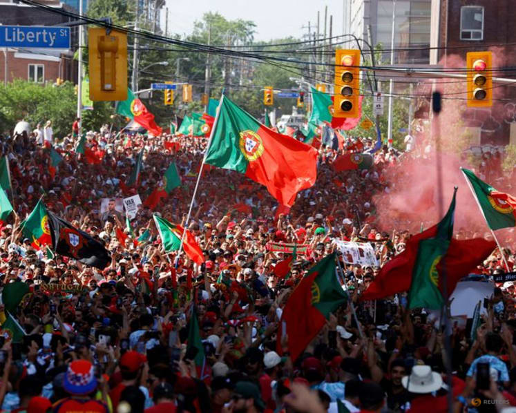 One last dance: Portugal and Croatia fans march in Toronto heat to see Ronaldo and Modric