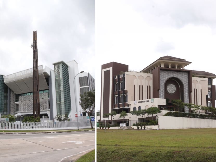 A secondary school student had hatched a plan to attack the Assyafaah Mosque (left) along Admiralty Lane and Yusof Ishak Mosque in Woodlands, the Internal Security Department said. A secondary school student had hatched a plan to attack the Assyafaah Mosque (left) along Admiralty Lane and Yusof Ishak Mosque in Woodlands, the Internal Security Department said.