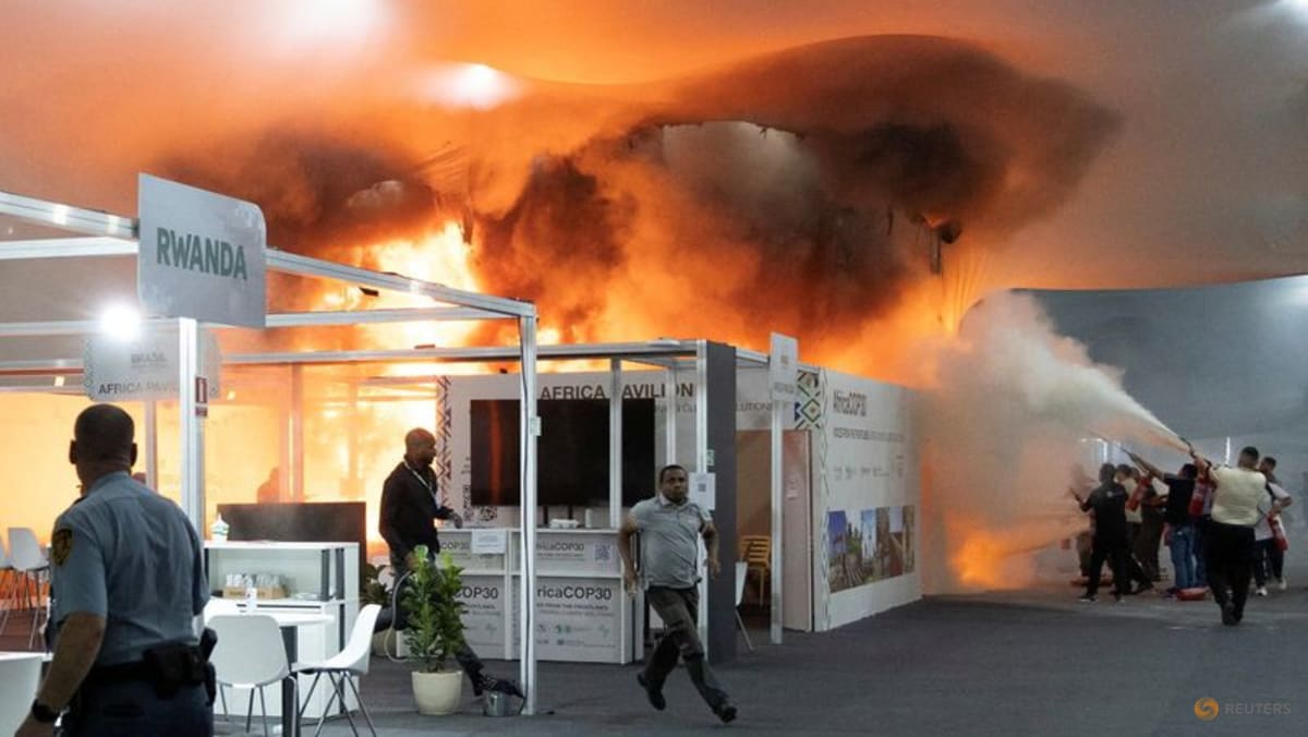 Fire disrupts COP30 climate talks as UN chief urges deal